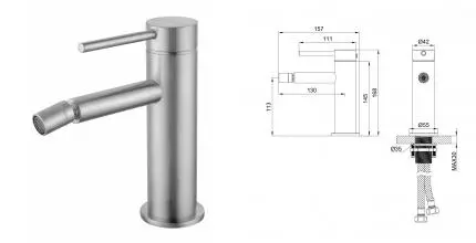 Смеситель для биде «Wonzon & Woghand» Stick WW-88339017-BN брашированный никель Смеситель для биде «Wonzon & Woghand» Stick WW-88339017-BN брашированный никель