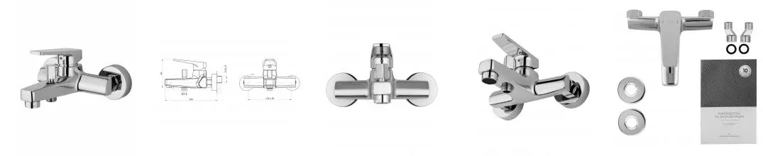 Смеситель для ванны с душем «Wonzon & Woghand» Athens WW-083101-CR хром