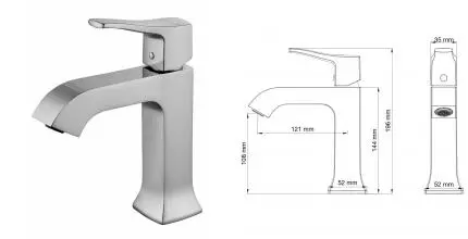Смеситель для раковины «Wonzon & Woghand» Flex WW-88018072-CR хром Смеситель для раковины «Wonzon & Woghand» Flex WW-88018072-CR хром