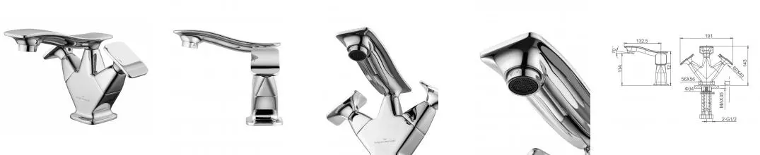 Смеситель для раковины «Wonzon & Woghand» Shakespeare WW-651101-CR хром Смеситель для раковины «Wonzon & Woghand» Shakespeare WW-651101-CR хром