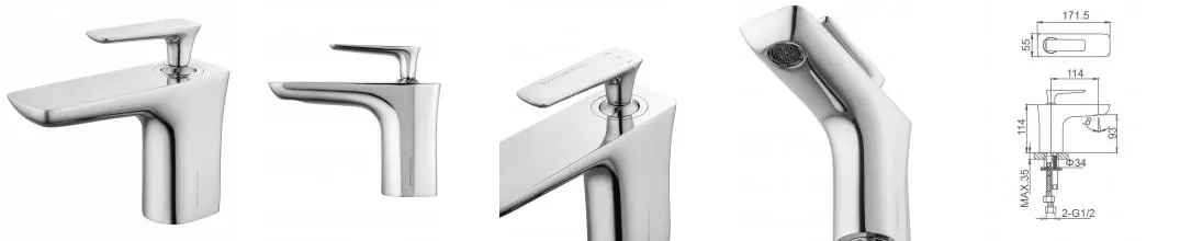 Смеситель для раковины «Wonzon & Woghand» Shark WW-481101-CR хром Смеситель для раковины «Wonzon & Woghand» Shark WW-481101-CR хром