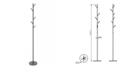 Вешалка напольная для ванной комнаты WONZON & WOGHAND, Тёмный графит (WW-V4306-GM) · Wonzon & Woghand, WW-V4306-GM