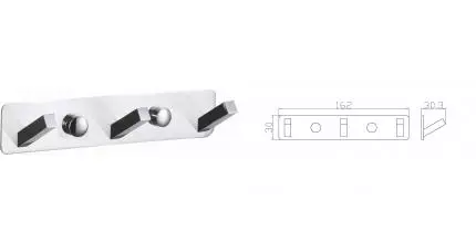 Вешалка с 3 крючками для ванной WONZON & WOGHAND, Хром (WW-9385-3) · Wonzon & Woghand, WW-9385-3