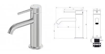 Смеситель для раковины «Wonzon & Woghand» Stick WW-88139017-BN брашированный никель Смеситель для раковины «Wonzon & Woghand» Stick WW-88139017-BN брашированный никель