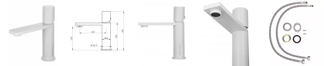 Смеситель для раковины WONZON & WOGHAND, Белый матовый (WW-101-MW) · без серии, Wonzon & Woghand, WW-101-MW