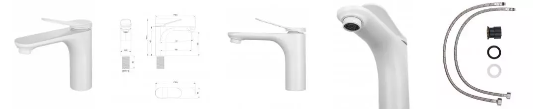 Смеситель для раковины WONZON & WOGHAND, Белый матовый (WW-A40482-MW) · без серии, Wonzon & Woghand, WW-A40482-MW Смеситель для раковины WONZON & WOGHAND, Белый матовый (WW-A40482-MW) · без серии, Wonzon & Woghand, WW-A40482-MW