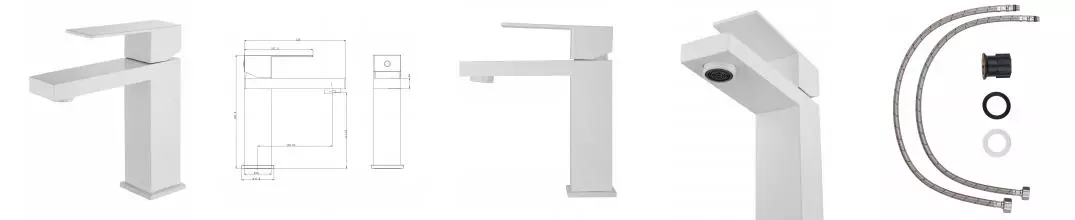 Смеситель для раковины WONZON & WOGHAND, Белый матовый (WW-A40982-MW) · без серии, Wonzon & Woghand, WW-A40982-MW Смеситель для раковины WONZON & WOGHAND, Белый матовый (WW-A40982-MW) · без серии, Wonzon & Woghand, WW-A40982-MW