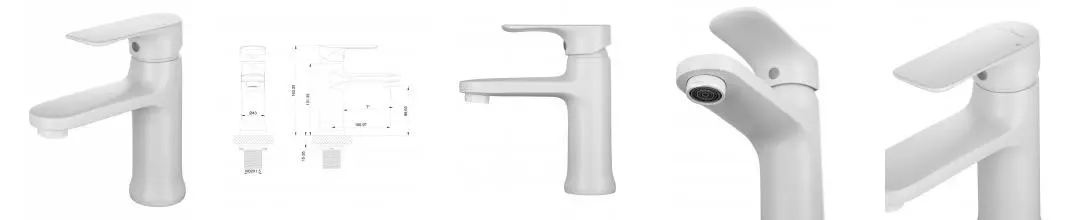 Смеситель для раковины WONZON & WOGHAND, Белый матовый (WW-XH-011-MW) · без серии, Wonzon & Woghand, WW-XH-011-MW Смеситель для раковины WONZON & WOGHAND, Белый матовый (WW-XH-011-MW) · без серии, Wonzon & Woghand, WW-XH-011-MW