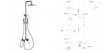Душевая система с техническим душем WONZON & WOGHAND, Хром (WW-A30874-CR) · Wonzon & Woghand, WW-A30874-CR Душевая система с техническим душем WONZON & WOGHAND, Хром (WW-A30874-CR) · Wonzon & Woghand, WW-A30874-CR