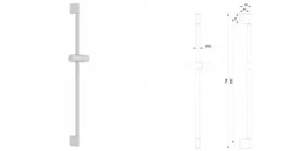 Душевая штанга WONZON & WOGHAND, Белый матовый (WW-SL03-MW) · Wonzon & Woghand, WW-SL03-MW