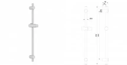 Душевая штанга WONZON & WOGHAND, Белый матовый (WW-SL04-MW) · Wonzon & Woghand, WW-SL04-MW