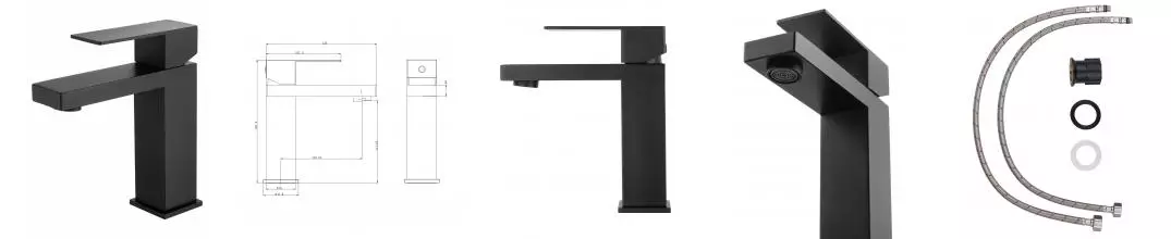 Смеситель для раковины WONZON & WOGHAND, Чёрный матовый (WW-A40982-MB) · без серии, Wonzon & Woghand, WW-A40982-MB