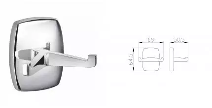 Двойной крючок для ванной WONZON & WOGHAND PORTO, Хром (WW-1501) · Porto, Wonzon & Woghand, WW-1501