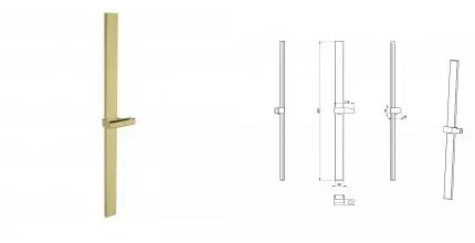 Душевая штанга WONZON & WOGHAND, Брашированное золото (WW-986210-BG) · Wonzon & Woghand, WW-986210-BG