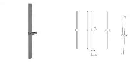 Душевая штанга WONZON & WOGHAND, Темный графит (WW-986210-BGM) · Wonzon & Woghand, WW-986210-BGM