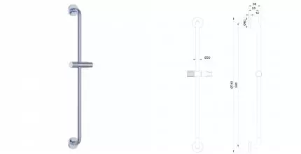 Душевая штанга WONZON & WOGHAND, Хром (WW-SL05-CR) · Wonzon & Woghand, WW-SL05-CR