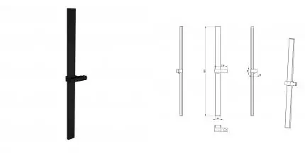Душевая штанга WONZON & WOGHAND, Черный матовый (WW-986210-MB) · Wonzon & Woghand, WW-986210-MB