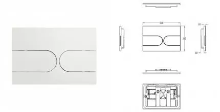 Кнопка смыва для инсталляции механическая WONZON & WOGHAND, Белый матовый (WW-IB233-MW) · Wonzon & Woghand, WW-IB233-MW