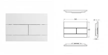 Кнопка смыва для инсталляции механическая WONZON & WOGHAND, Белый матовый (WW-IB235-MW) · Wonzon & Woghand, WW-IB235-MW