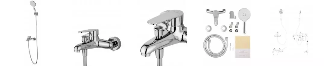 Смеситель для ванны с душем «Wonzon & Woghand» Alfa WW-AE3204-CR хром Смеситель для ванны с душем «Wonzon & Woghand» Alfa WW-AE3204-CR хром