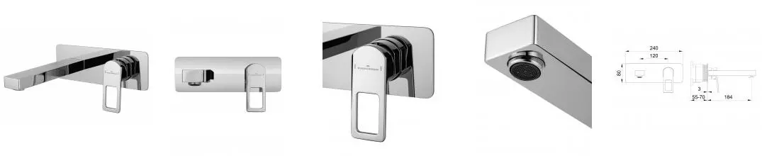 Смеситель для раковины «Wonzon & Woghand» Frame WW-88869010-CR хром Смеситель для раковины «Wonzon & Woghand» Frame WW-88869010-CR хром