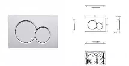Кнопка смыва для инсталляции механическая WONZON & WOGHAND, Хром (WW-IB232-CR) · Wonzon & Woghand, WW-IB232-CR
