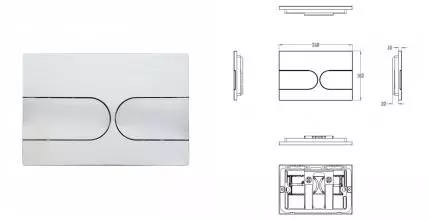 Кнопка смыва для инсталляции механическая WONZON & WOGHAND, Хром (WW-IB233-CR) · Wonzon & Woghand, WW-IB233-CR