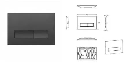 Кнопка смыва для инсталляции механическая WONZON & WOGHAND, Черный матовый (WW-IB224-MB) · Wonzon & Woghand, WW-IB224-MB