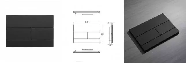 Кнопка смыва для инсталляции механическая WONZON & WOGHAND, Черный матовый (WW-IB235-MB) · Wonzon & Woghand, WW-IB235-MB
