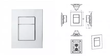 Кнопка смыва для инсталляции пневматическая WONZON & WOGHAND, Хром (WW-IB256-CR) · Wonzon & Woghand, WW-IB256-CR