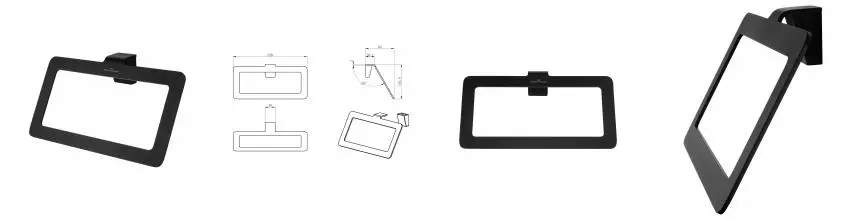 Кольцо для полотенец WONZON & WOGHAND ECLIPSE, Чёрный матовый (WW-V2201-MB) · Eclipse, Wonzon & Woghand, WW-V2201-MB