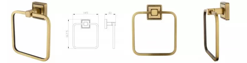 Кольцо для полотенец WONZON & WOGHAND ROMA, Бронза (WW-7213) · Roma, Wonzon & Woghand, WW-7213