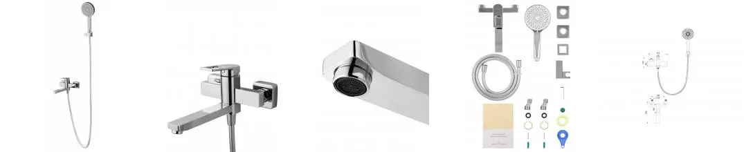 Смеситель для ванны с душем «Wonzon & Woghand» Frame WW-88639010-CR хром Смеситель для ванны с душем «Wonzon & Woghand» Frame WW-88639010-CR хром