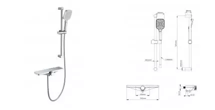 Смеситель для ванны с душем «Wonzon & Woghand» Onix WW-B2551-A-CR хром