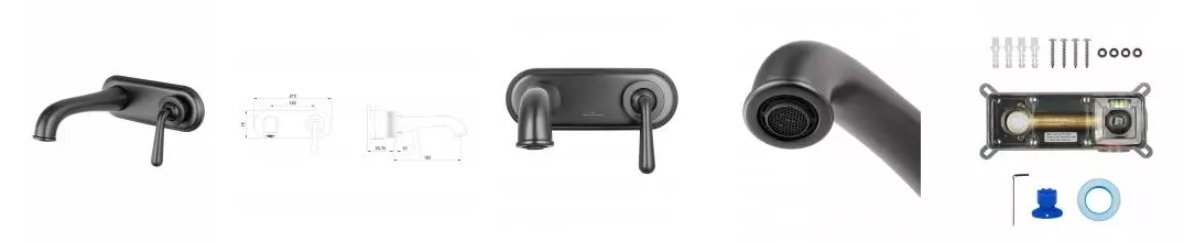 Смеситель для раковины «Wonzon & Woghand» Steam WW-88869008-BGM тёмный графит