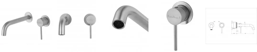 Смеситель для раковины «Wonzon & Woghand» Stick WW-88869017-BN брашированный никель Смеситель для раковины «Wonzon & Woghand» Stick WW-88869017-BN брашированный никель