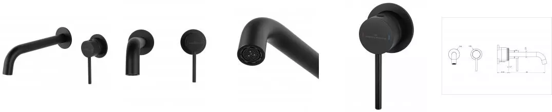 Смеситель для раковины «Wonzon & Woghand» Stick WW-88869017-MB чёрный матовый Смеситель для раковины «Wonzon & Woghand» Stick WW-88869017-MB чёрный матовый