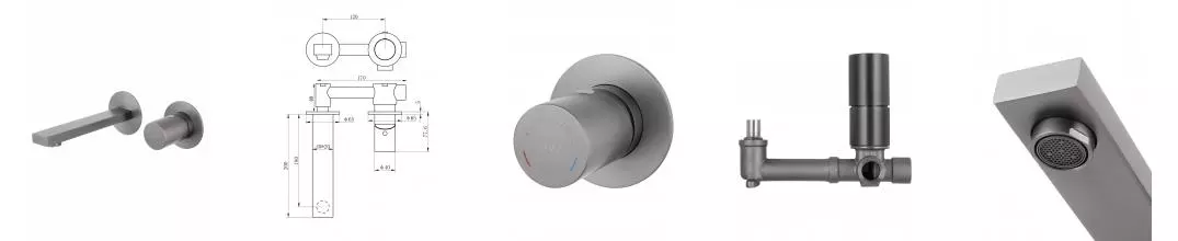 Смеситель для раковины встраиваемый WONZON & WOGHAND, Тёмный графит (WW-105-BGG) · без серии, Wonzon & Woghand, WW-105-BGG Смеситель для раковины встраиваемый WONZON & WOGHAND, Тёмный графит (WW-105-BGG) · без серии, Wonzon & Woghand, WW-105-BGG