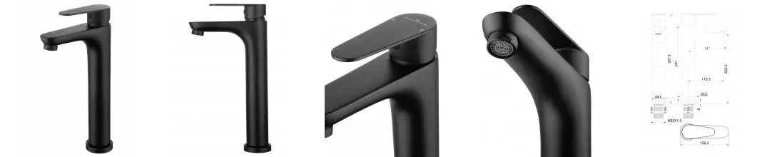 Смеситель для раковины «Wonzon & Woghand» Alfa WW-A40232-MB чёрный матовый Смеситель для раковины «Wonzon & Woghand» Alfa WW-A40232-MB чёрный матовый