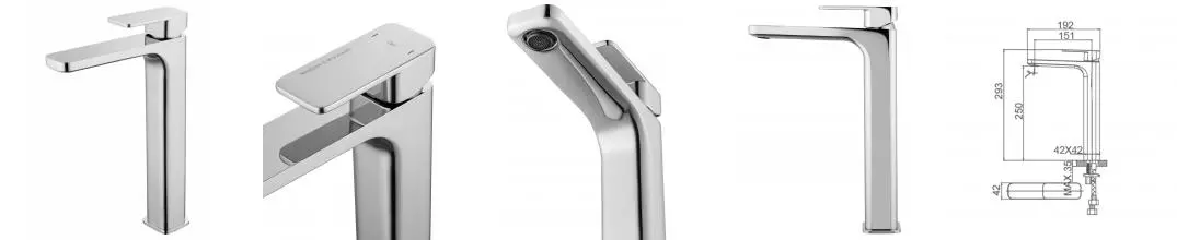 Смеситель для раковины «Wonzon & Woghand» Arnie WW-691104-CR хром Смеситель для раковины «Wonzon & Woghand» Arnie WW-691104-CR хром