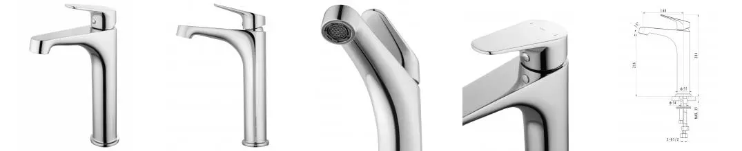 Смеситель для раковины «Wonzon & Woghand» Balance WW-051104-CR хром Смеситель для раковины «Wonzon & Woghand» Balance WW-051104-CR хром