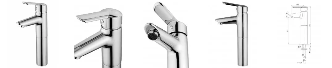 Смеситель для раковины «Wonzon & Woghand» Baroque WW-191104-CR хром