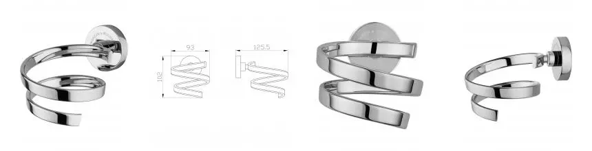 Держатель для фена WONZON & WOGHAND EASY, Хром (WW-8155) · Easy, Wonzon & Woghand, WW-8155