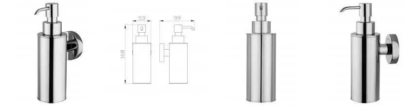 Дозатор мыла WONZON & WOGHAND EASY, Хром (WW-8132) · Easy, Wonzon & Woghand, WW-8132