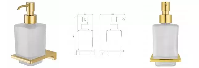 Дозатор мыла WONZON & WOGHAND ECLIPSE, Глянцевое золото (WW-9133-LG) · Eclipse, Wonzon & Woghand, WW-9133-LG
