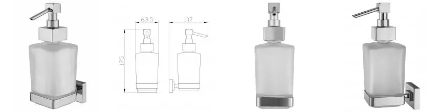 Дозатор мыла WONZON & WOGHAND FLAT, Хром (WW-9733) · Flat, Wonzon & Woghand, WW-9733