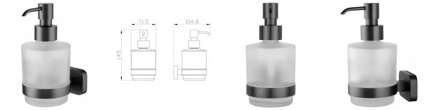 Дозатор мыла WONZON & WOGHAND GRAFFITY, Тёмный графит (WW-9333-BGM) · Graffity, Wonzon & Woghand, WW-9333-BGM