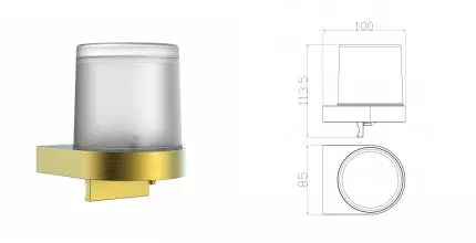 Дозатор мыла WONZON & WOGHAND, Брашированное золото (WW-5251-BG) · Wonzon & Woghand, WW-5251-BG