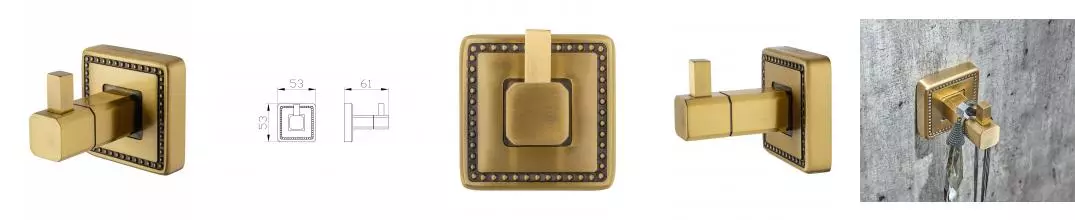 Крючок для ванной WONZON & WOGHAND ROMA, Бронза (WW-7215) · Roma, Wonzon & Woghand, WW-7215