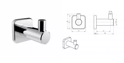 Крючок для ванной WONZON & WOGHAND, Хром (WW-V1301-CR) · Wonzon & Woghand, WW-V1301-CR